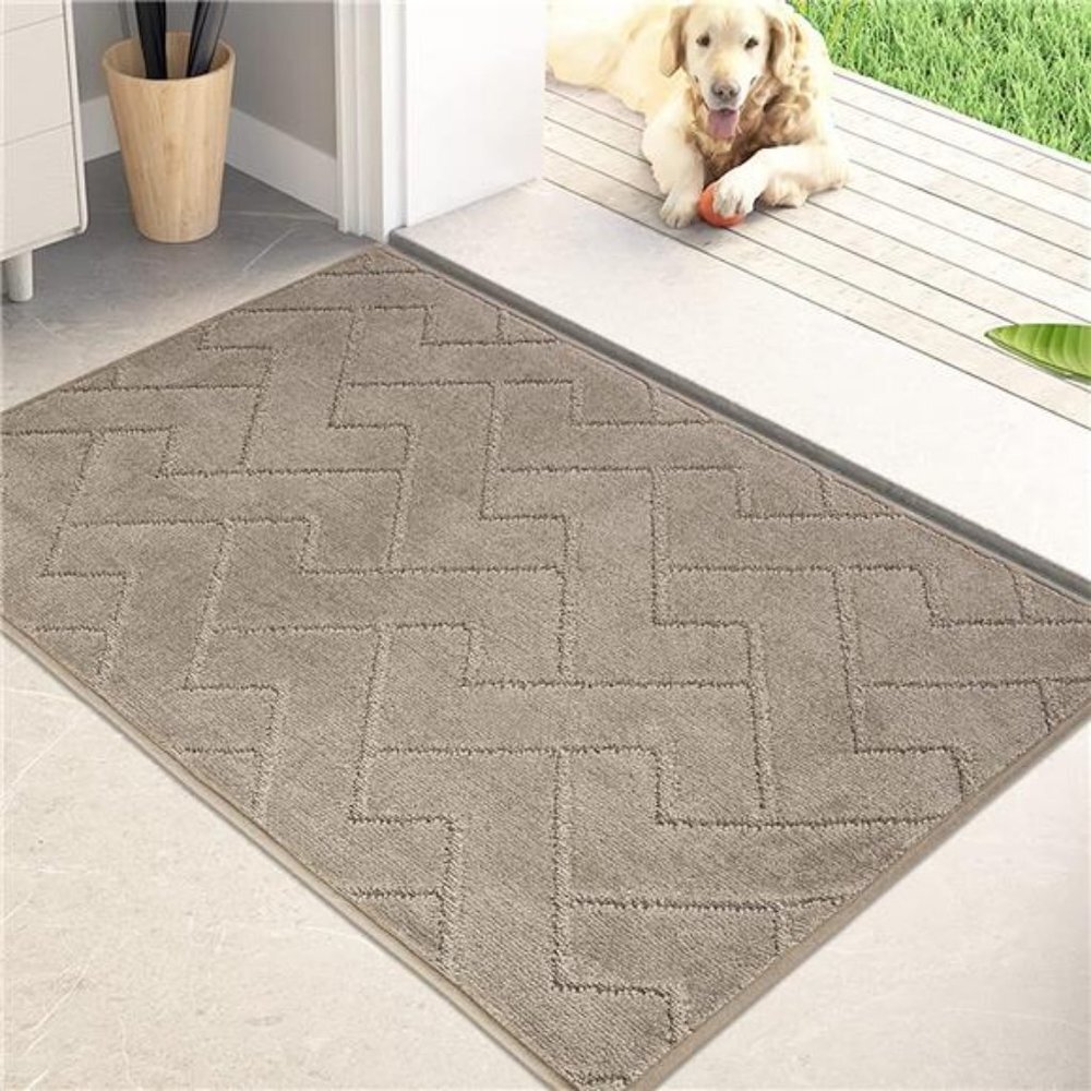 Dirt Trapper Door Mat 23.5" x 35.5", Non-Slip Machine Washable Entrance Rug